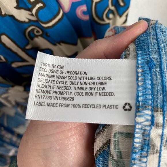 Knox Rose Blue Floral Paisley Wrap Midi Dress Sz.L NWT - Picture 14 of 15